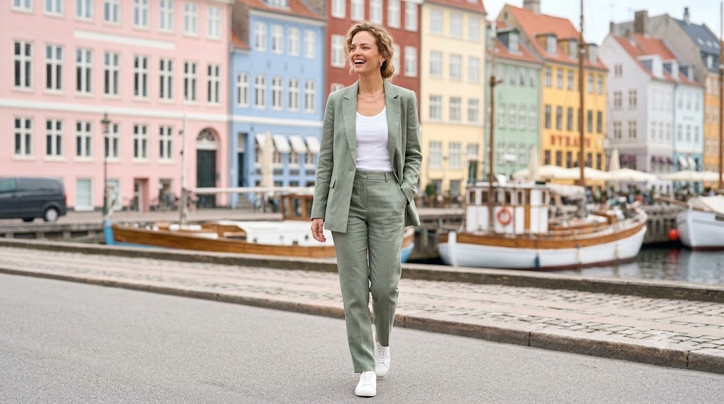 Tailored Linen Suit in Copenhagen